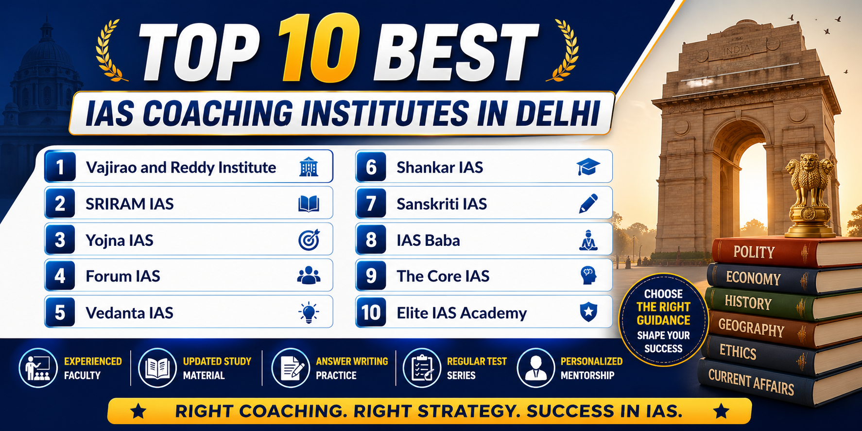 Top 10 Best IAS Coaching Institutes in Delhi (2026-27 Updated List)