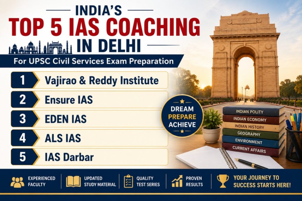 Top 5 IAS Coaching in Delhi